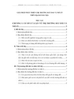 GIẢI PHÁP PHÁT TRIỂN THỊ TRƯỜNG ĐẤT ĐAI VÀ NHÀ Ở TRÊN ĐỊA BÀN HÀ NỘI.