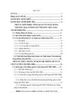 GIẢI PHÁP NÂNG CAO HIỆU QUẢ CỦA HỆ THỐNG QUẢN LÝ CHẤT LƯỢNG THEO TIÊU CHUẨN ISO 9001:2000 tại ngân hàng Techcombank