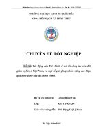 Tác động của Tài chính vi mô tới công tác xóa đói giảm nghèo ở Việt Nam, và một số giải pháp nhằm nâng cao hiệu quả hoạt động của tài chính vi mô.