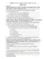 MỘT SỐ GIẢI PHÁP PHÁT TRIỂN VÀ HOÀN THIỆN NGUỒN TIN KINH TẾ TẠI TRUNG TÂM THÔNG TIN-TƯ LIỆU KHOA HỌC VÀ CÔNG NGHỆ QUỐC GIA