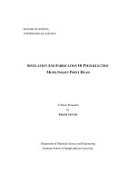 Simulation and Fabrication of Piezoelectric mems Inkjet Print head