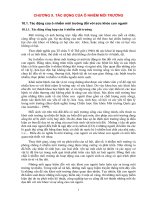 tác động của ô nhiễm môi trường