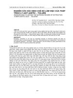 Nghiên cứu xác định chế độ làm việc của tháp trích ly Axit axetic - toluen