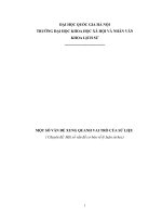 MỘT SỐ VẤN ĐỀ XUNG QUANH VAI TRÒ CỦA SỬ LIỆU