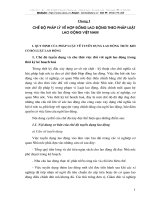 chế độ pháp lý về hợp đồng lao động theo pháp luật lao động Việt Nam