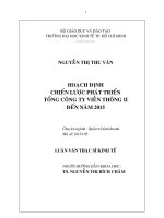 325 Hoạch định chiến lược phát triển Công ty viễn thông II đến năm 2015