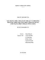 XÂY DỰNG TIÊU CHUẨN KỸ THUẬT VÀ PHƯƠNG PHÁP ĐO THIẾT BỊ CỔNG ĐIỆN THOẠI IP DÙNG CHO MẠNG ĐIỆN THOẠI CÔNG CỘNG