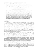 XÂY DỰNG HỆ HỖ TRỢ RA QUYẾT ĐỊNH CHẨN ĐOÁN BỆNH