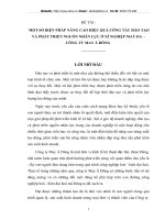 MỘT SỐ BIỆN PHÁP NÂNG CAO HIỆU QUẢ CÔNG TÁC ĐÀO TẠO VÀ PHÁT TRIỂN NGUỒN NHÂN LỰC Ở XÍ NGHIỆP MAY DA – CÔNG TY MAY Á ĐÔNG