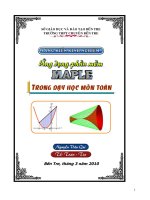 Sáng kiến kinh nghiệm ứng dụng phần mềm maple trong dạy học môn toán