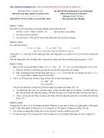 Đề thi tuyển sinh đào tạo trình độ thạc sỹ tháng 8 năm 2010