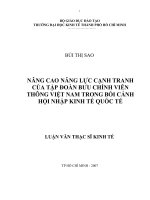 402 Nâng cao năng lực cạnh tranh của tập đoàn bưu chính viễn thông Việt Nam trong bối cảnh hội nhập nền kinh tế Quốc tế