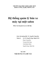 Hẹ thống quản lý bán xe máy tại một salon