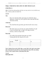 NỘI DUNG TRẢ LỜI CÂU HỎI THẢO LUẬN