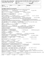 KIỂM TRA HỌC KÌ I MÔN HÓA KHỐI 11 cơ bản