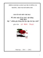 Tổ chức một số trò chơi  vận động THỂ DỤC lớp 7  nhằm gây hứng thú học tập cho học sinh