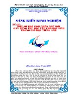 Gây hứng thú học tập cho học sinh trong giờ học tiếng anh