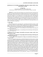 đánh giá các tác động tới ảnh hưởng chất lượng nước vùng nuôi tôm Cần Giờ