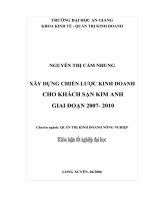 Xây  dựng chiến lược kinh doanh cho khách sạn Kim Anh giai đoạn 2007-2010