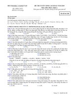 Đề thi cao đẳng năm 2010 môn Hóa học