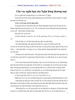 Cho vay ngắn hạn của Ngân hàng thương mại