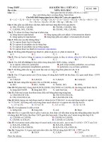 Đề kiểm tra môn hóa học khối 12