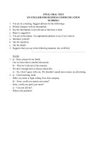 FINAL ORAL TEST