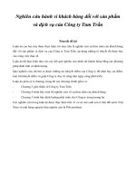 Nghiên cứu hành vi khách hàng đối với sản phẩm và dịch vụ của Công ty Tam Trần