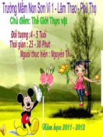 Giáo án mầm non: Rèn luyện kỹ năng ca hát