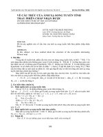 VỀ CẤU TRÚC CỦA ÁNH XẠ SONG TUYẾN TÍNH  THAY PHIÊN CHẤP NHẬN ĐƯỢC