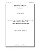 563 Định hướng phát triển dịch vụ viễn thông trong nền mạng hữu tuyến