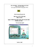 Phân tích dầu thô, khí và các sản phẩm lọc dầu