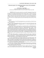 tính chất quốc tế và hội nhập trong việc viết danh pháp hóa học