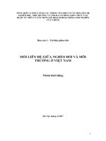 mối liên hệ giữa đói nghèo và môi trường ở Việt Nam