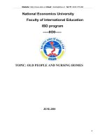 OLD PEOPLE AND NURSING HOMES