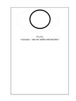 GIÁO DỤC – TRUYỀN THÔNG MÔI TRƯỜNG