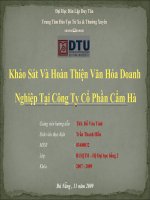 Khảo sát và hoàn thiện văn hóa doanh nghiệp