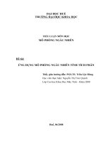 ỨNG DỤNG MÔ PHỎNG NGẪU NHIÊN TÍNH TÍCH PHÂN