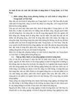 So sánh đi sâu cải cách thể chế kinh tế nông thôn ở Trung Quốc và ở Việt Nam