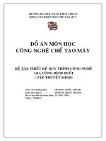 Thiết kế quy trình gia công bích đuôi