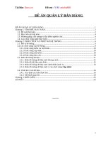 Phân tích hệ thống thông tin quản lí bán hàng