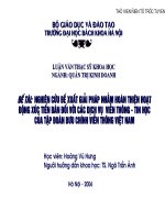 Nghiên cứu đề xuất giải pháp nhằm hoàn thiện hoạt động xúc tiến bán đổi với các dịch vụ viễn thông