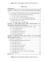 Tình hình hoạt động kinh doanh của chi nhánh NHNo&PTNT Bách Khoa