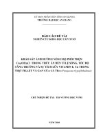 khảo sát ảnh hưởng nồng độ phối trộn Cu2(OH)2Cl trong thức ăn đến tỉ lệ sống, tốc độ tăng trưởng