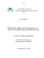 553 Định hướng chiến lược Marketing của Công ty Lotteria Việt Nam đến năm 2010