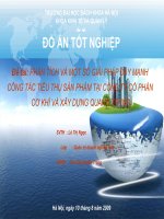 Phân tích và một số giải pháp đẩy mạnh công tác tiêu thụ sản phẩm tại công ty cổ phần cơ khí và xây dựng Quang Trung