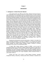 Background - Vietnam Economic Situation