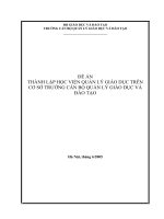 Đào tạo và bồi dưỡng cán bộ quản lý các Sở, Ty, các Phòng giáo dục, các trường sư phạm, các trường cán bộ quản lý của ngành giáo dục và các trường phổ thông
