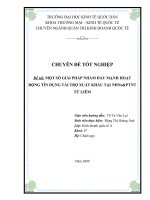 MỘT SỐ GIẢI PHÁP NHẰM ĐẨY MẠNH HOẠT ĐỘNG TÍN DỤNG TÀI TRỢ XUẤT KHẨU TẠI NHNo&PTNT TỪ LIÊM