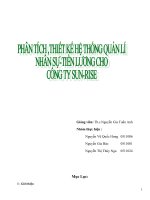 Phân tích thiết kế hệ thống quản lí nhân sự - tiền lương cho công ty Sunrise